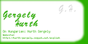 gergely hurth business card